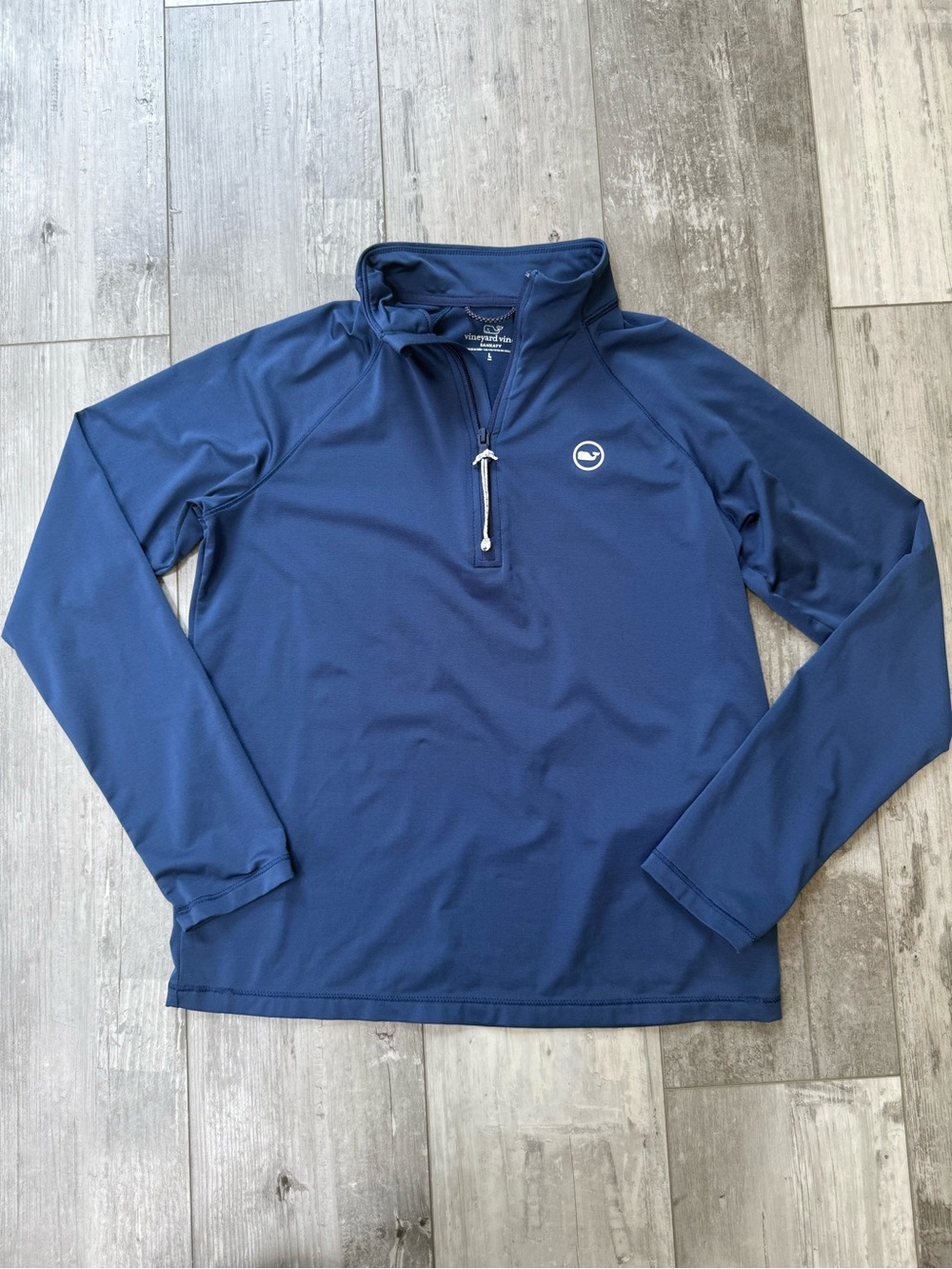 Vineyard Vines Girls Sankaty Quarter Zip Pullover Blue Large 16